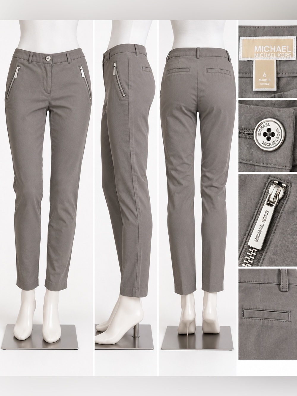 Michael Kors Gray/Taupe Ankle Pants Size 6 – New Without Tags